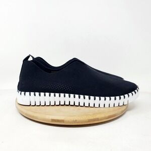 Ilse Jacobsen Tulip Shoes Women 37 Black Perforated Slip On Loafer Sneakers